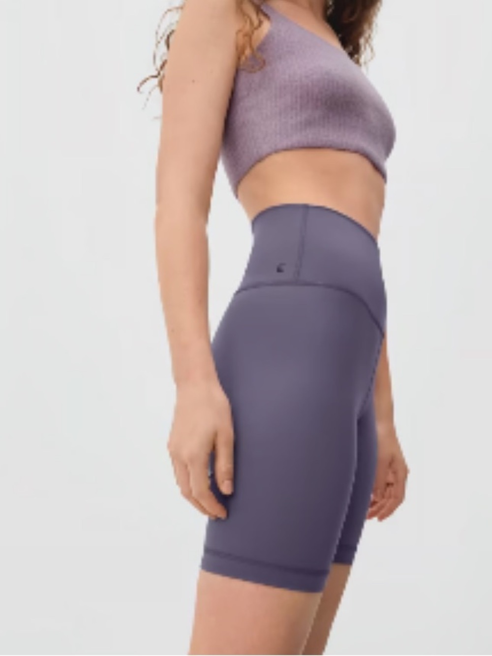 Everlane Mauve Perform High-Waist Bike Shorts
